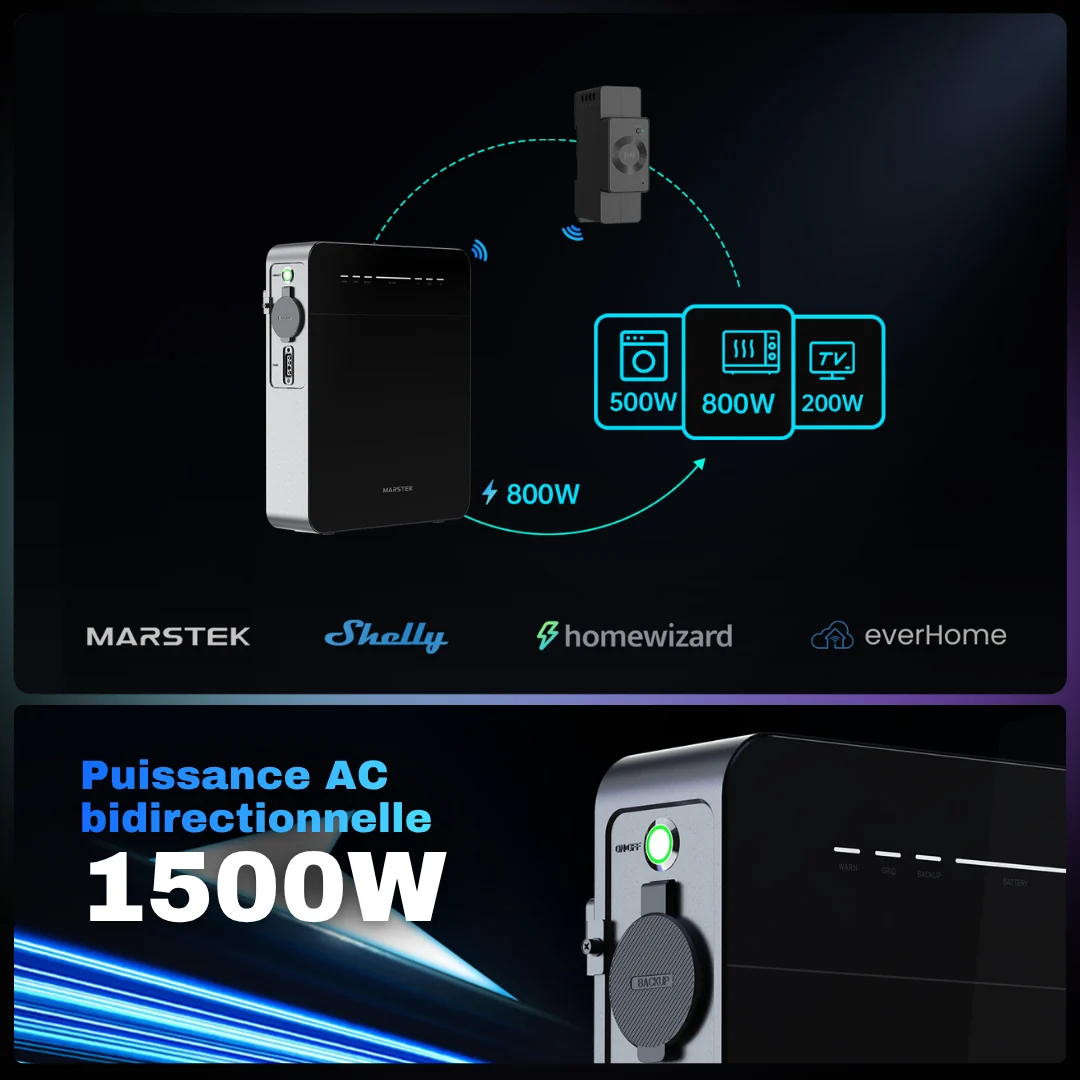 Marstek Venus E MINI – Batterie de stockage domestique 2 kWh, plug & play — vue 4